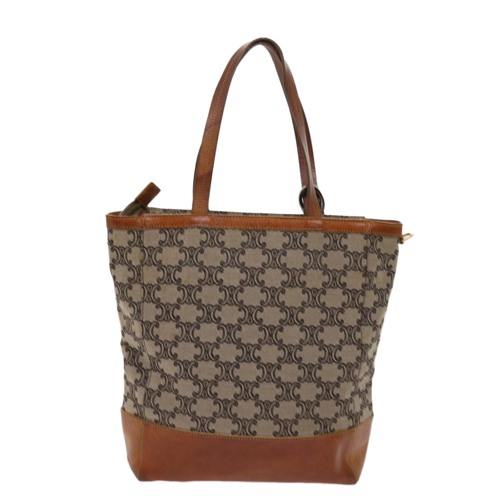 Vintage Celine Brown and Tan Tote Bag - Picture 2 of 16